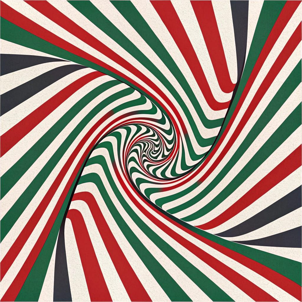 Optical Illusion Stripes in Vibrant Hues