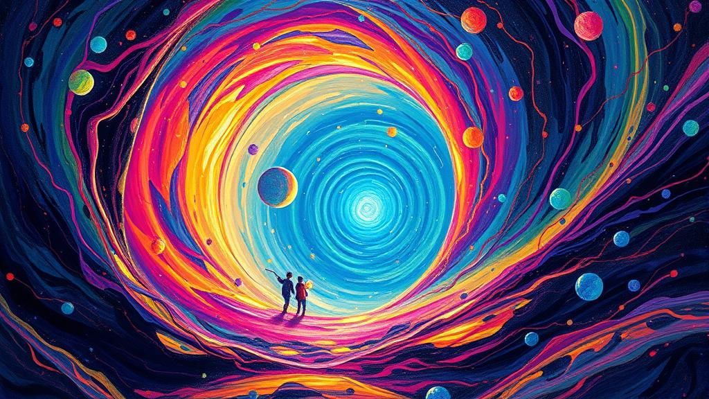 Psychedelic Portal to Fantastical Dimensions in Neo-Impressi...