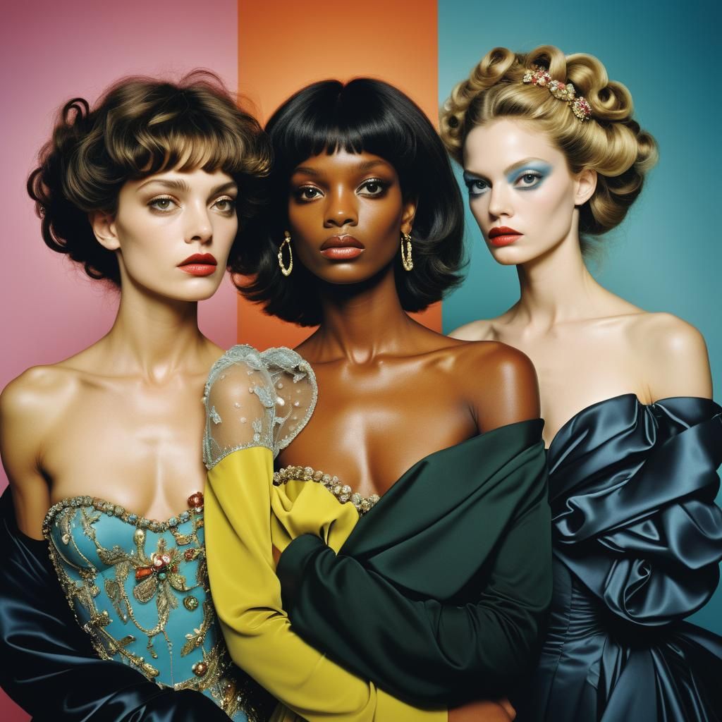 Simultaneous Dresses in Surreal Photographic Style