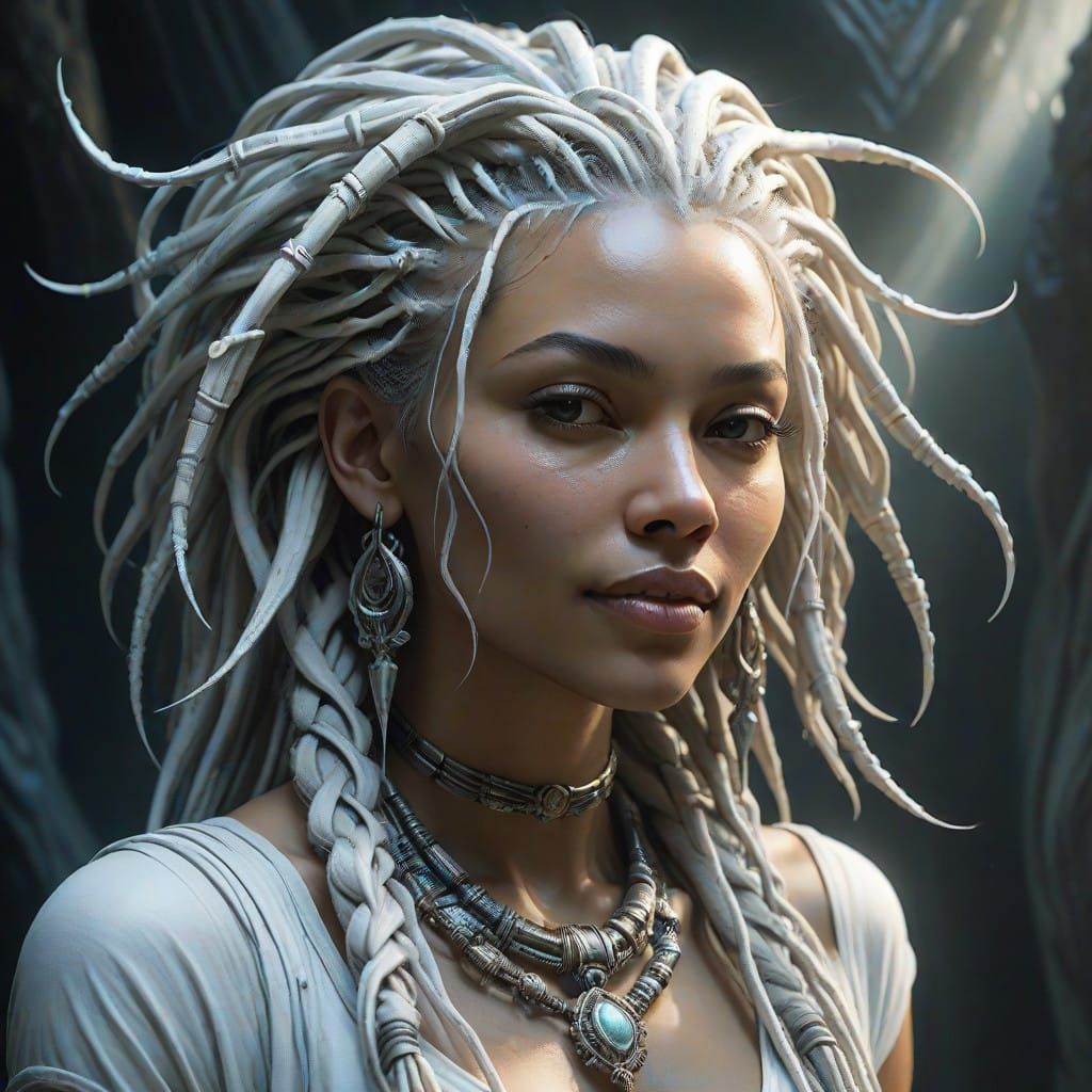 Ethereal Goddess in Splash Art Style