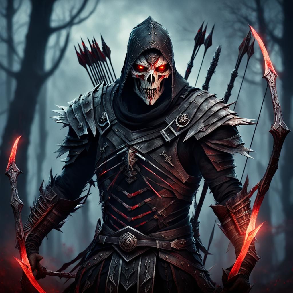 Dark Fantasy Wraith Archer Concept Art