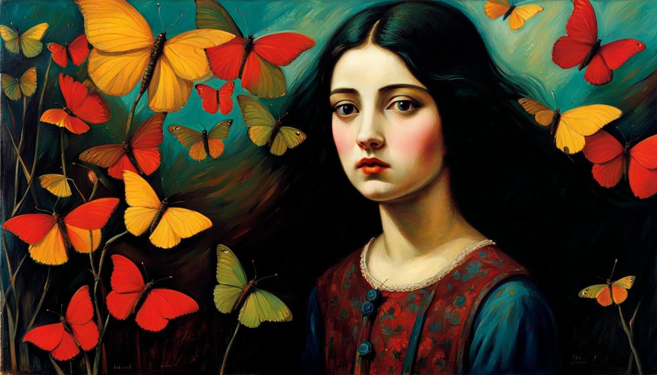 Fairytale Scene with Rich Colors and Intricate Details