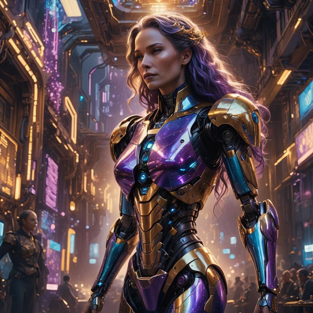 Futuristic Woman: Fantasy Fusion in Digital Art