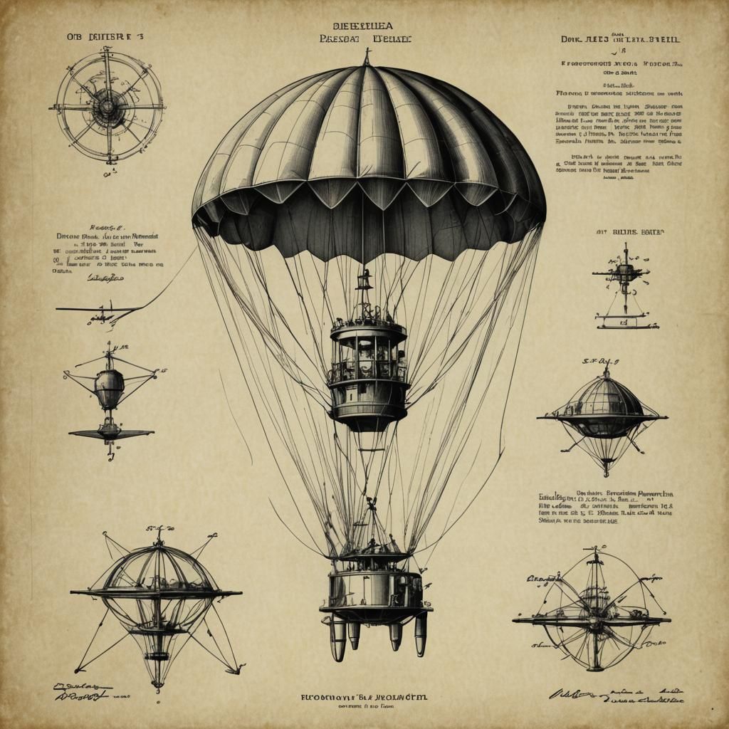 Deepsea parachute old patent drawing