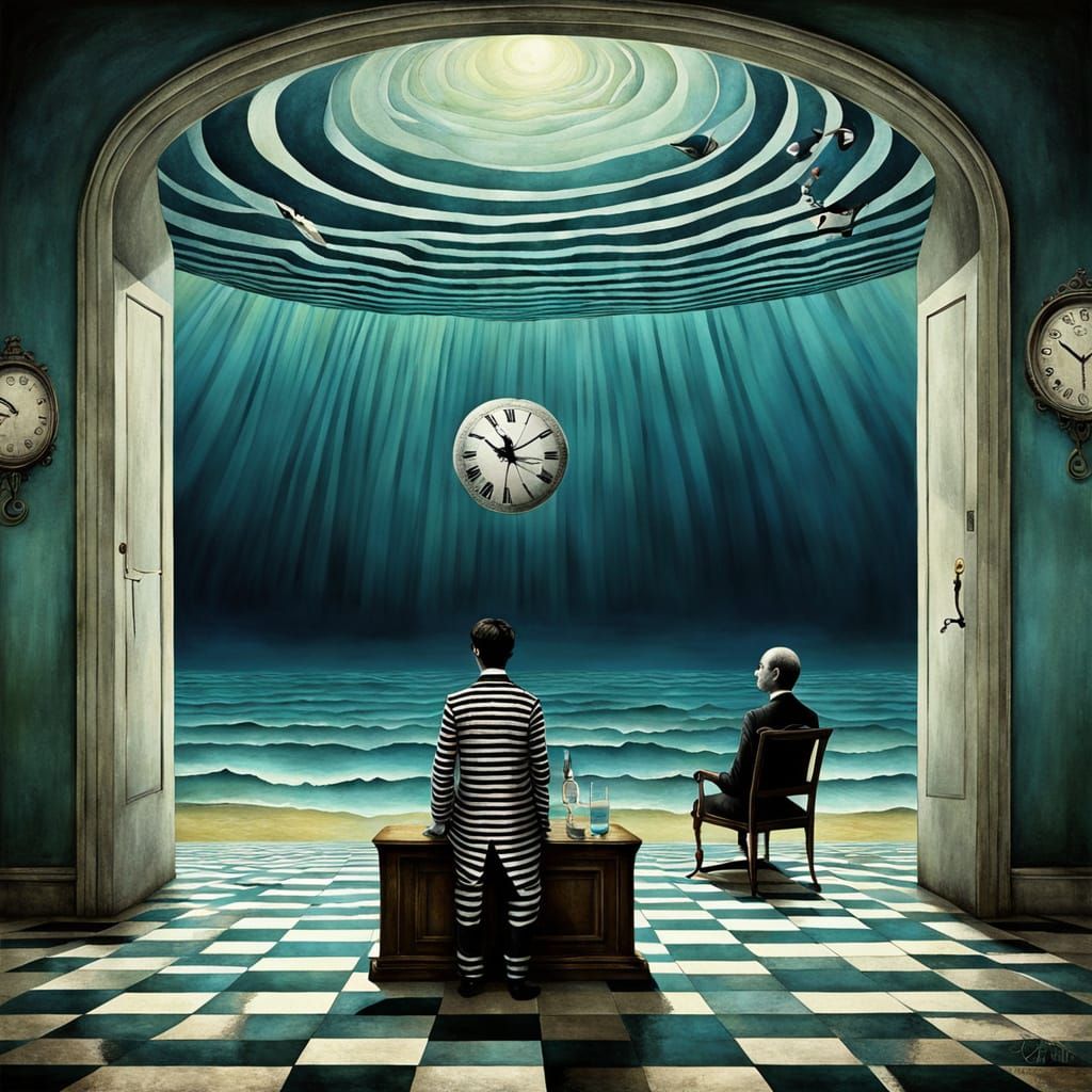 Surreal Doctor Waits in a Portal to the Ocean