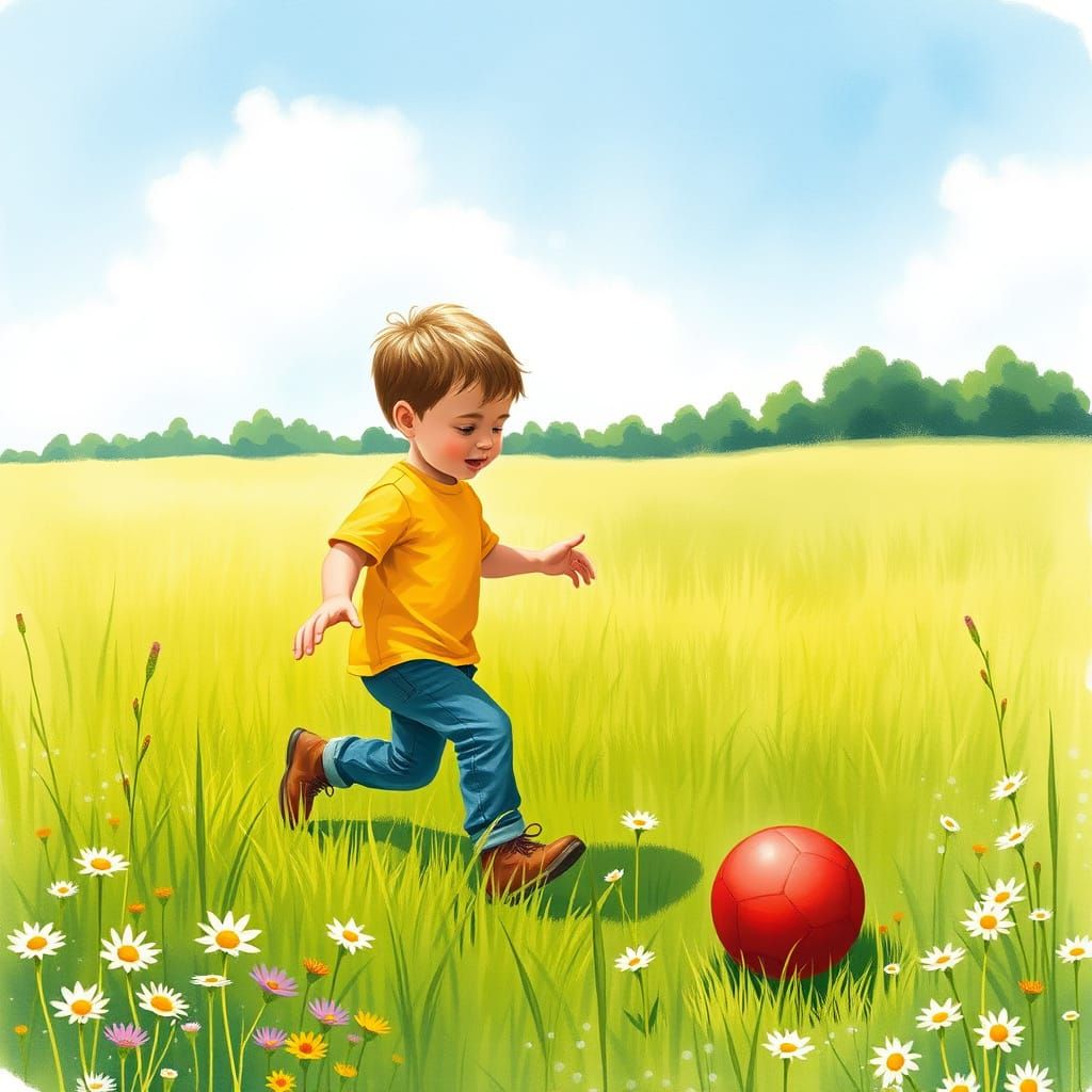 Child's Play: A Whimsical Watercolor Illustration