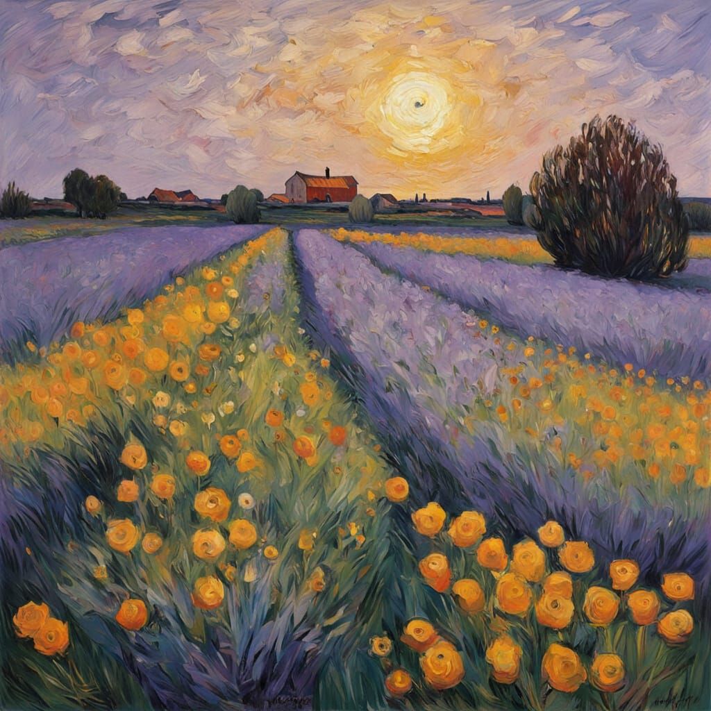 Solitary Man in Snowy Twilight, Expressive Impasto Portrait