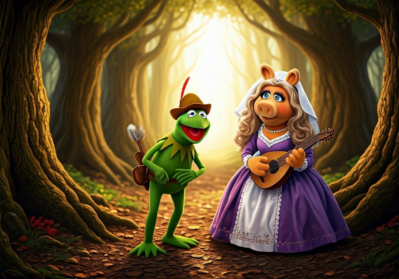 Muppets in Medieval Sherwood Forest, a Whimsical Parody