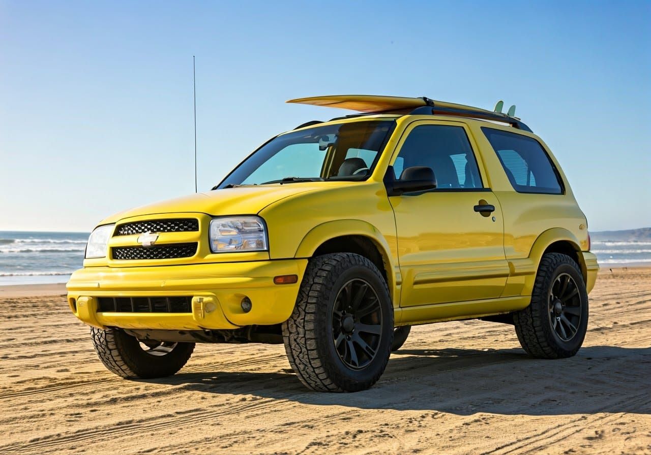 Custom Chevrolet Tracker ZR2 on California Beach