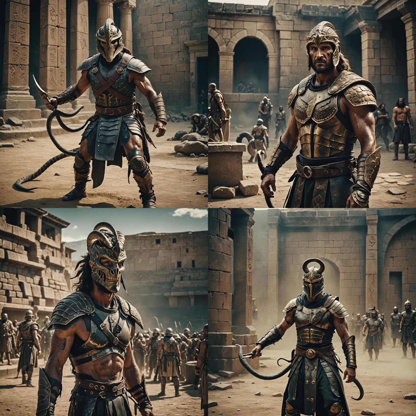 Snake-Man Gladiator: Cinematic Film Still