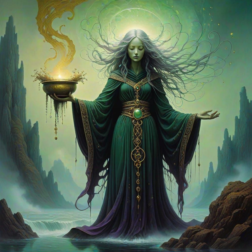 Whimsical Witch Enchants with Celestial Magic