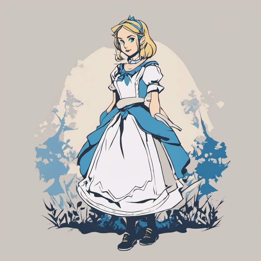 Alice in Wonderland: Breath of the Wild Minimalist Art