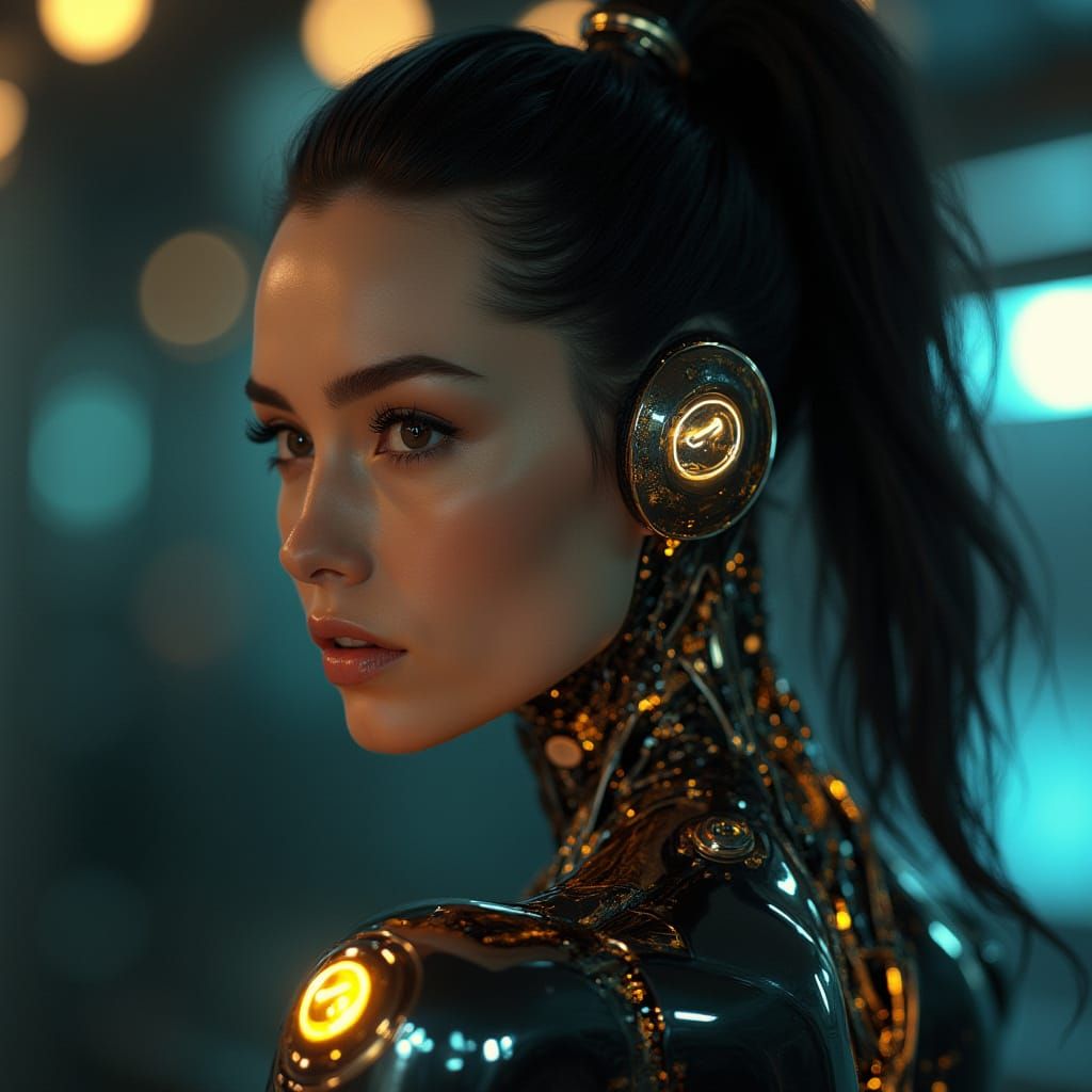 Cyberpunk Android Goddess