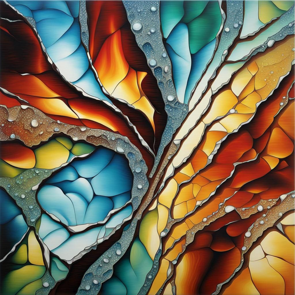 Abstract Flowing Water Diamond Painting Art