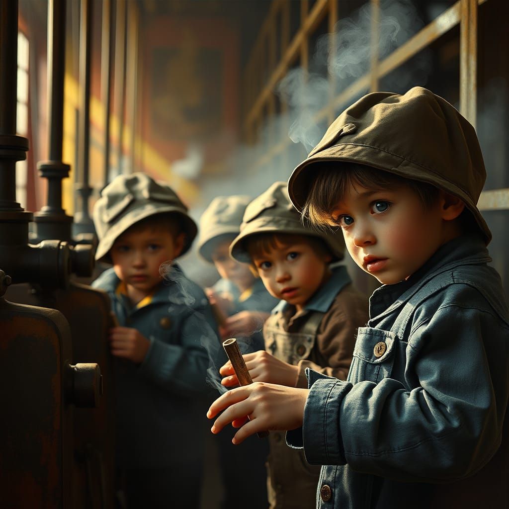 Child Factory Workers in the Morning, 1930