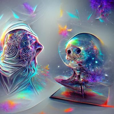 Holographic Astral Cosmic Illustration by Amaringo