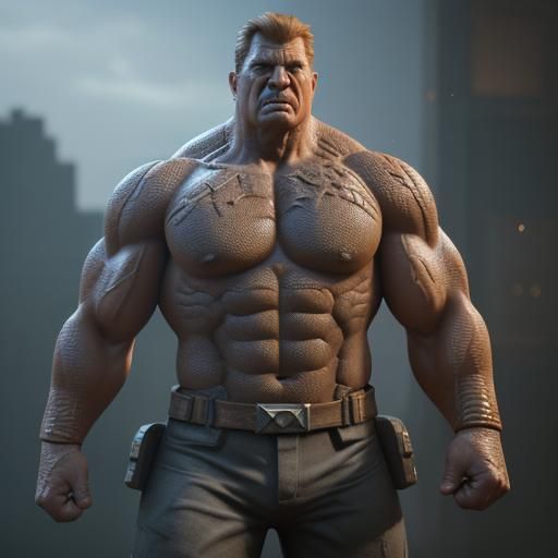 Marvel's Ben Grimm in 3D Game Cinematic Style
