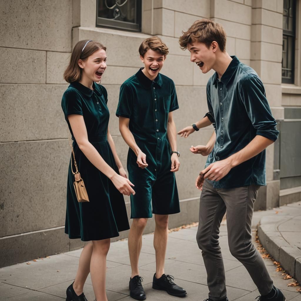 Street Scene: Purse Snatching in Velvet Dress