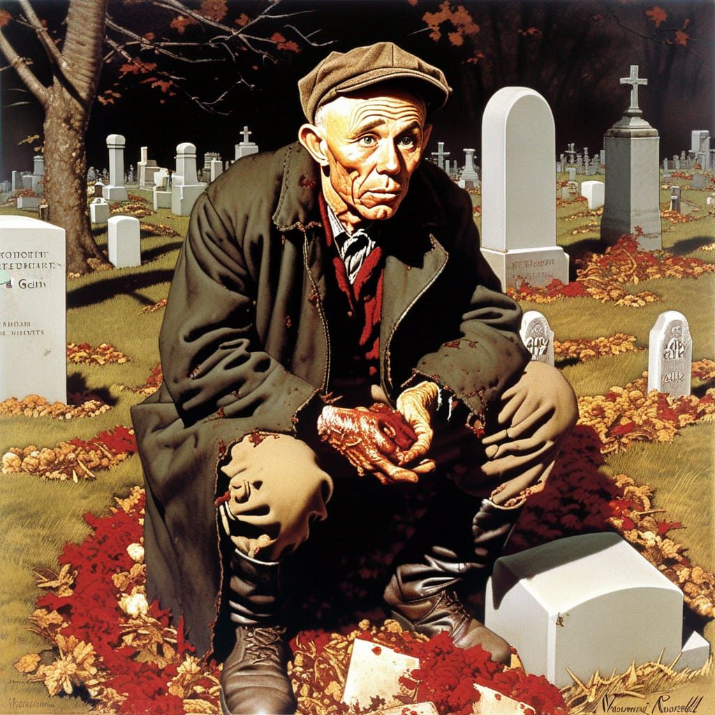 Ed Gein by his Mother’s Grave
