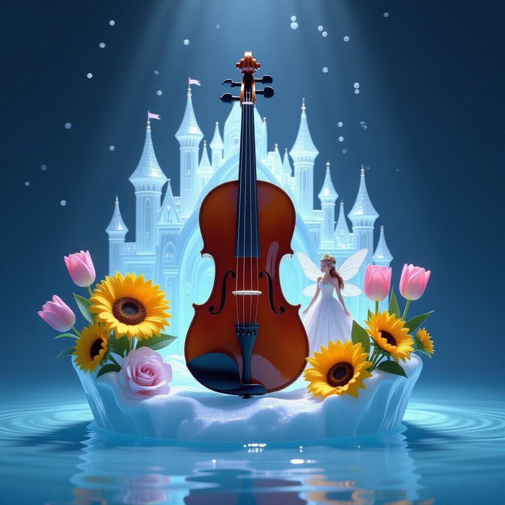 Violin in Frozen Kingdom with Pixie Princess
