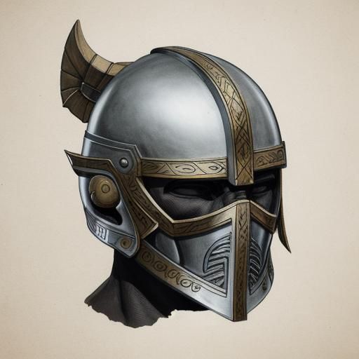 Spartan-Viking-Praetorian Helmet Technical Illustration