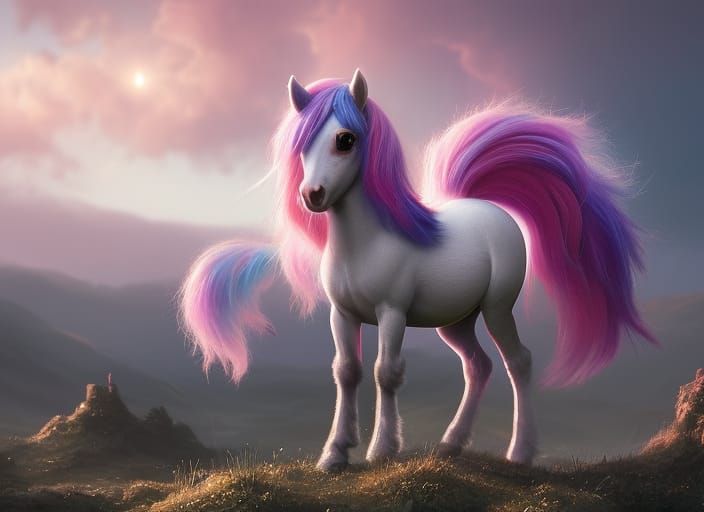Pastel Pony: Detailed Fantasy Art in 4K