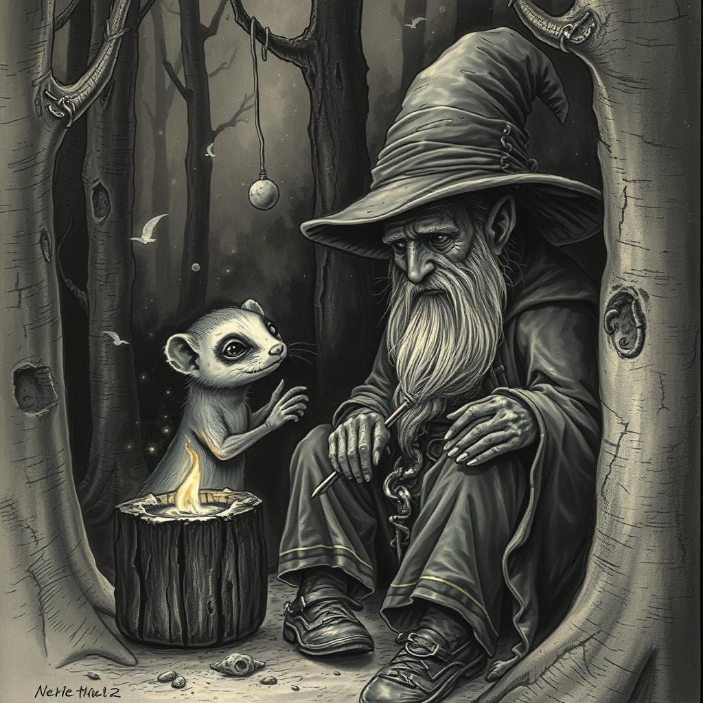 Timulous the Timid, ferret necromancer apprentice to a senil...