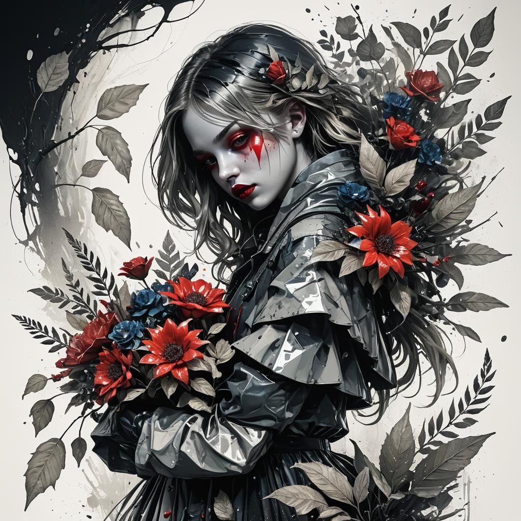 Blonde Girl Portrait in Hyper-Realistic 3D Concept Art