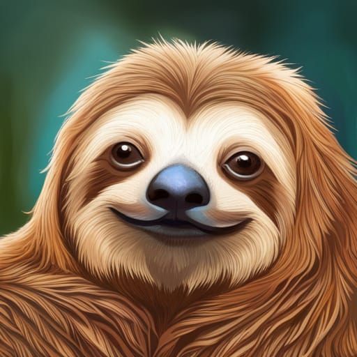 Endearing Smiling Sloth: A Heartwarming Image