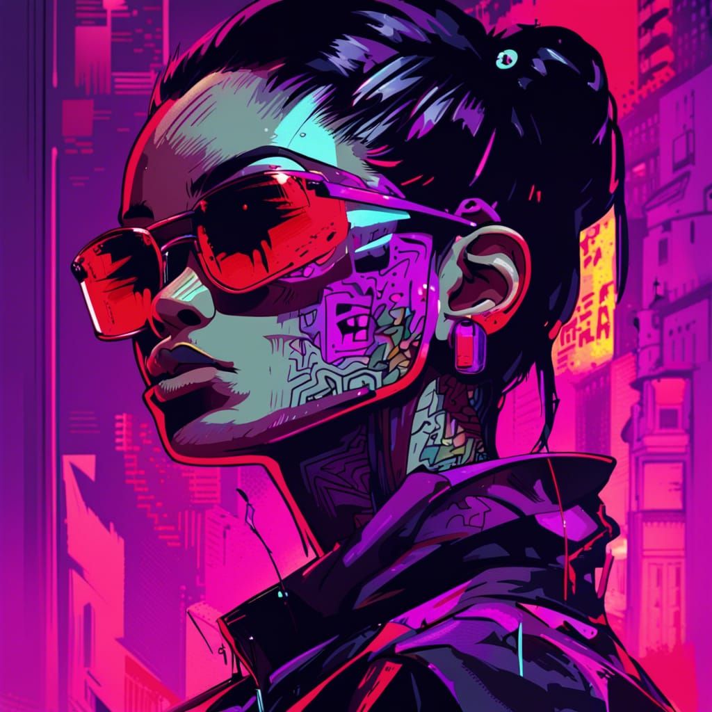 Cyber Thug Yakuza in Gritty Dystopian Concept Art