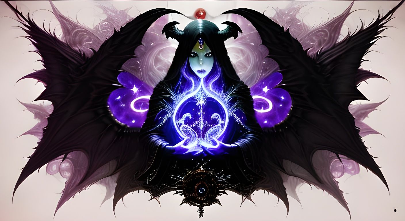 Angels and Demons War in Horror Art Style