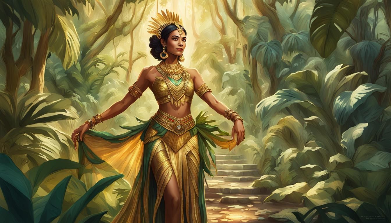 Chel in El Dorado: A Vibrant Digital Painting