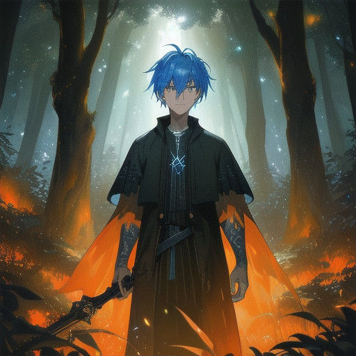 Vibrant Fantasy Portrait of Felix in Mystical Forest