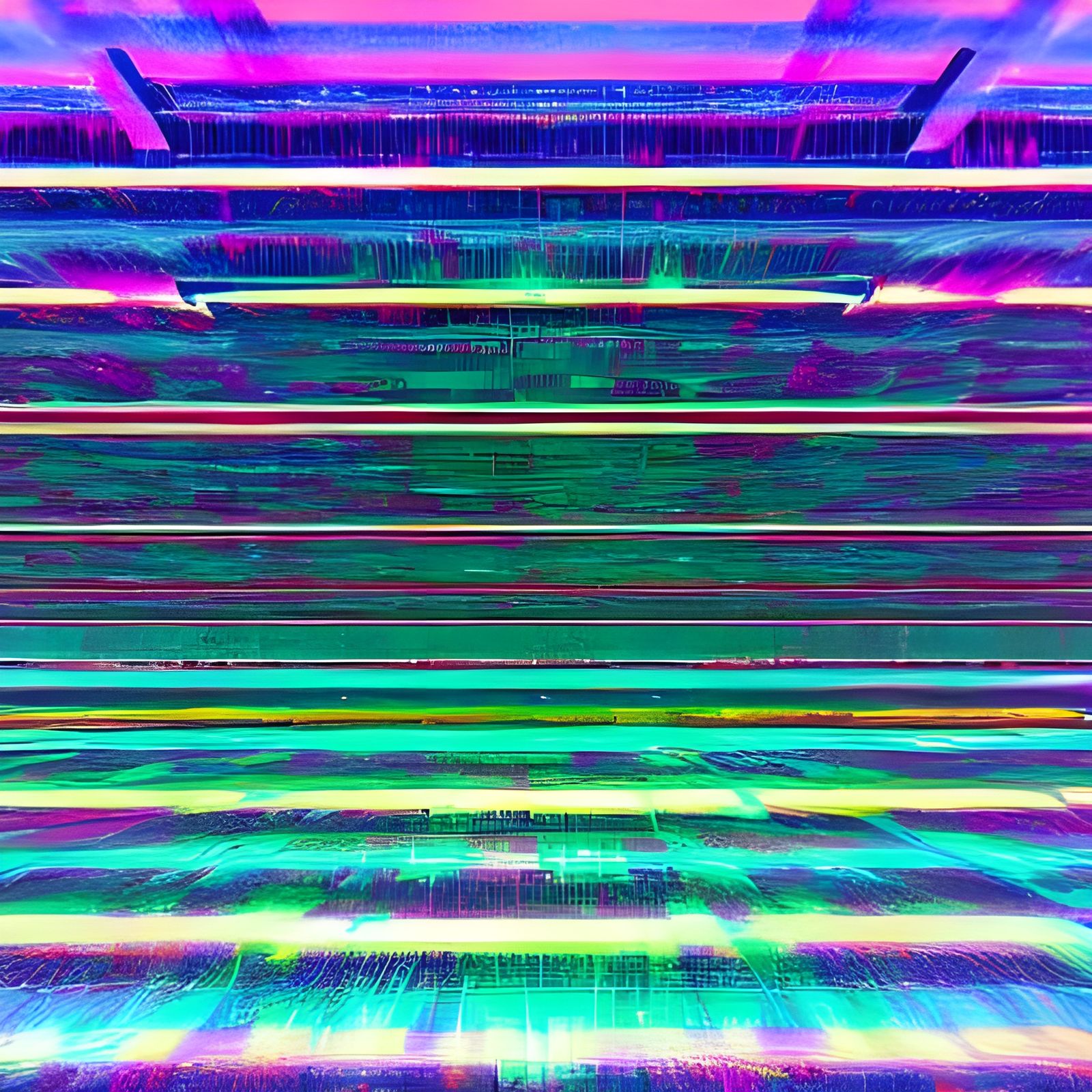 Vaporwave Dreamscape in Neon Hues