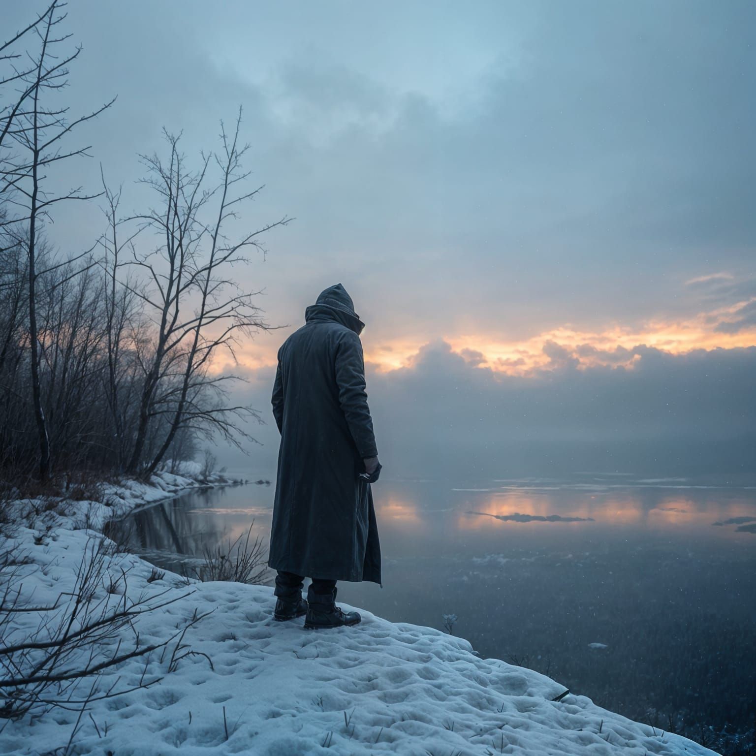 Ethereal Winter Threshold in Realistic Style