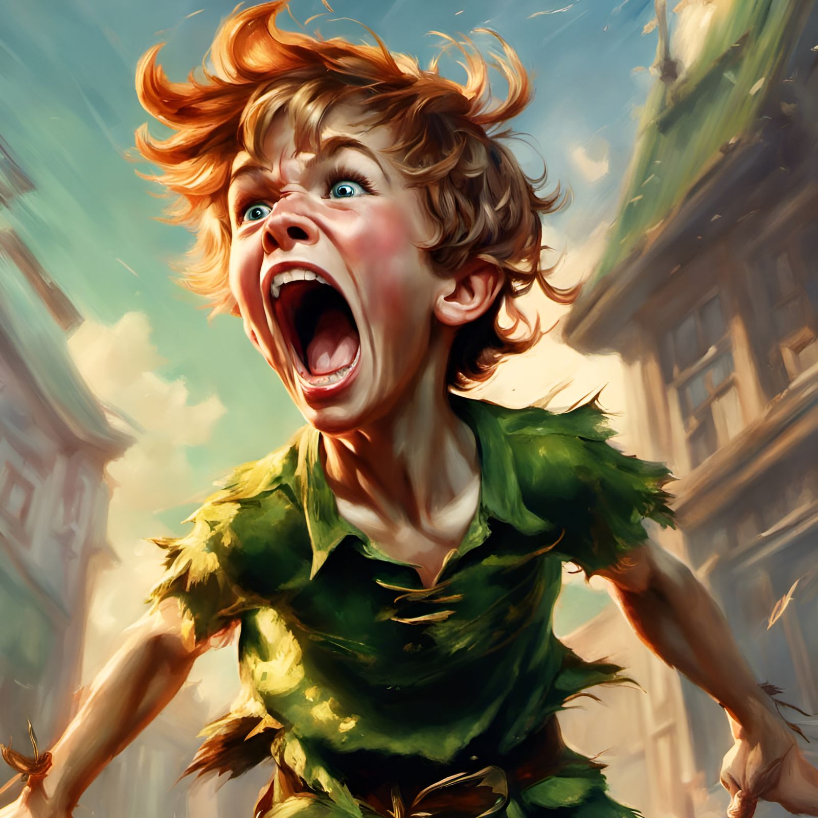 Peter Pan's Fright: A Detailed Portrait