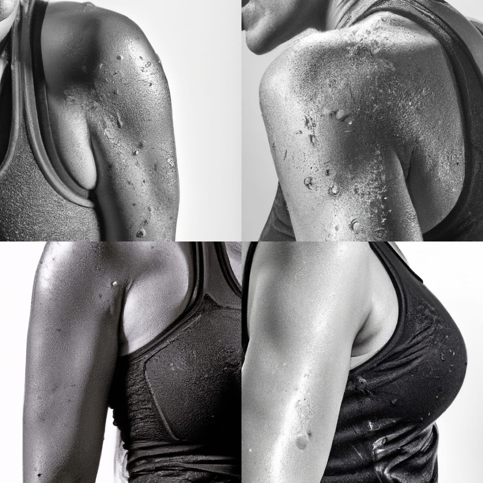 High-Definition Black and White Portrait of a Strong Girl