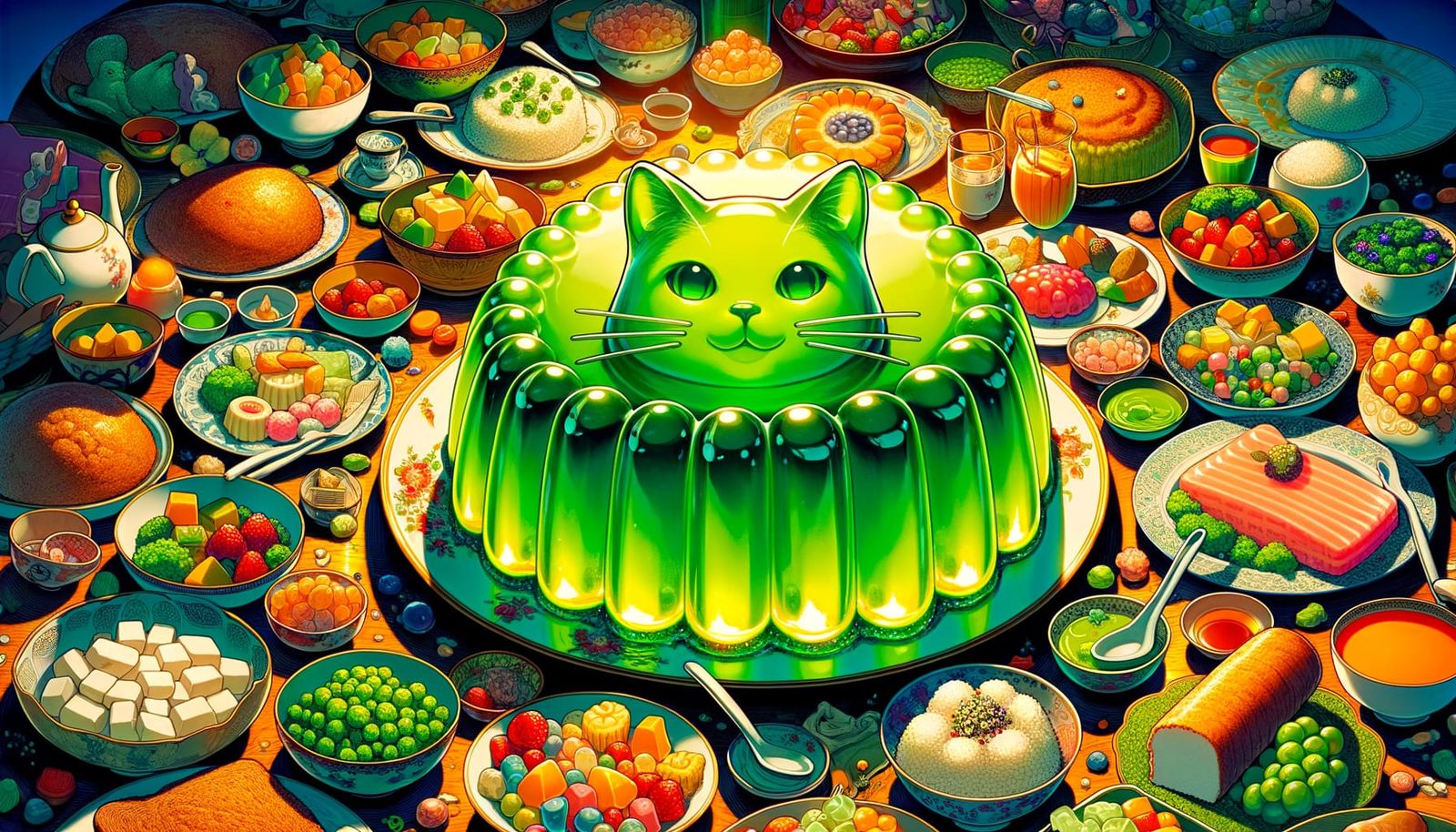 Anime Feast: Jiggling Cat Jelly Dessert