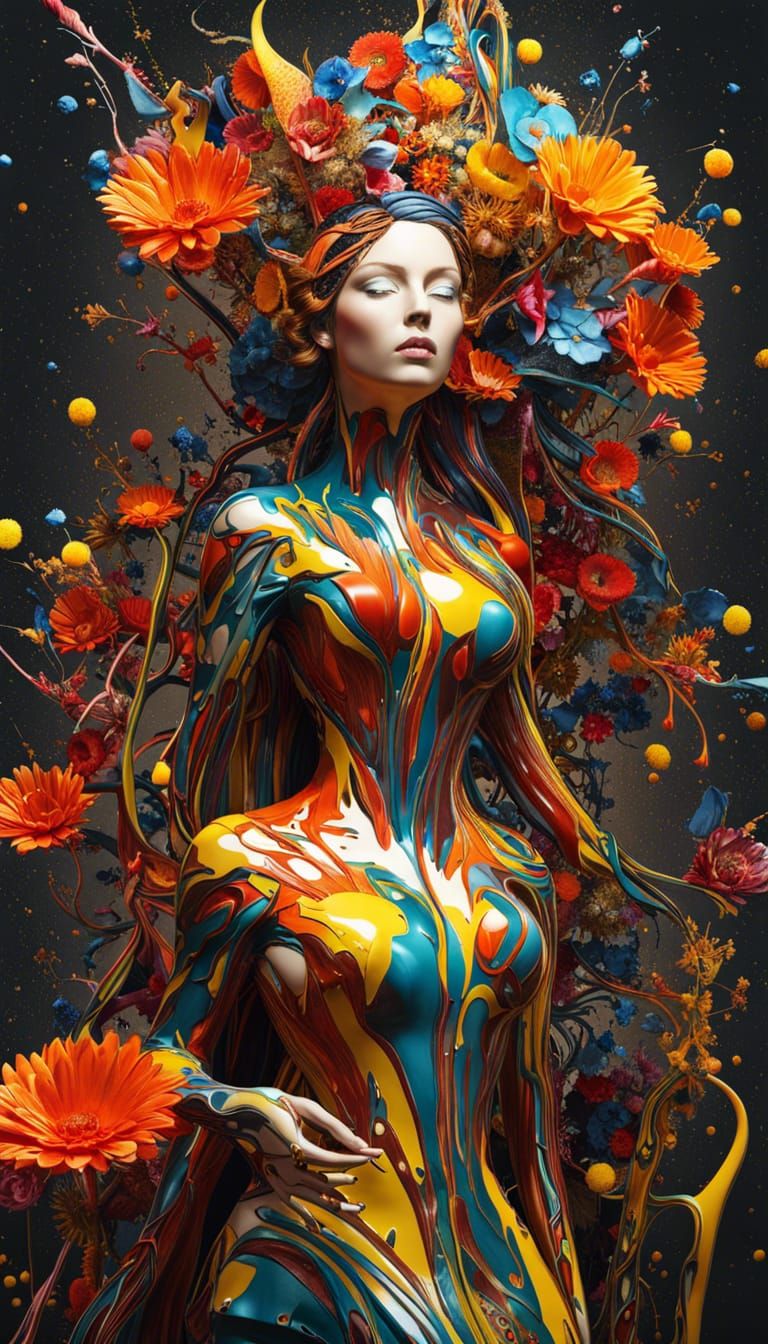 Photo Fairy woman, queen of flowers, kindest creature, Jacks...