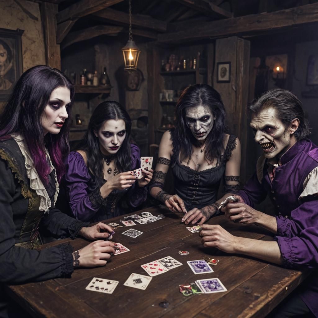 Monsters Play Bridge in Creepy Inn