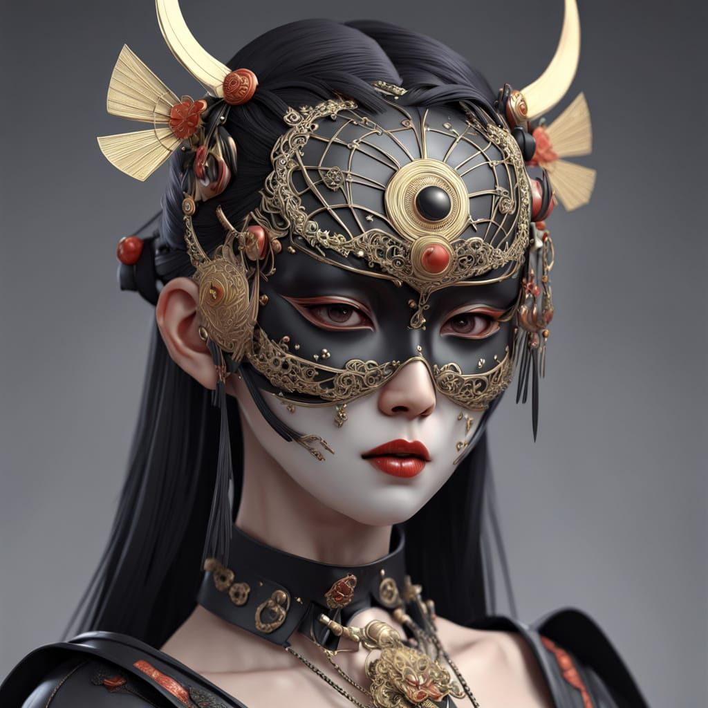 Cyberpunk Japanese Gothic Goddess