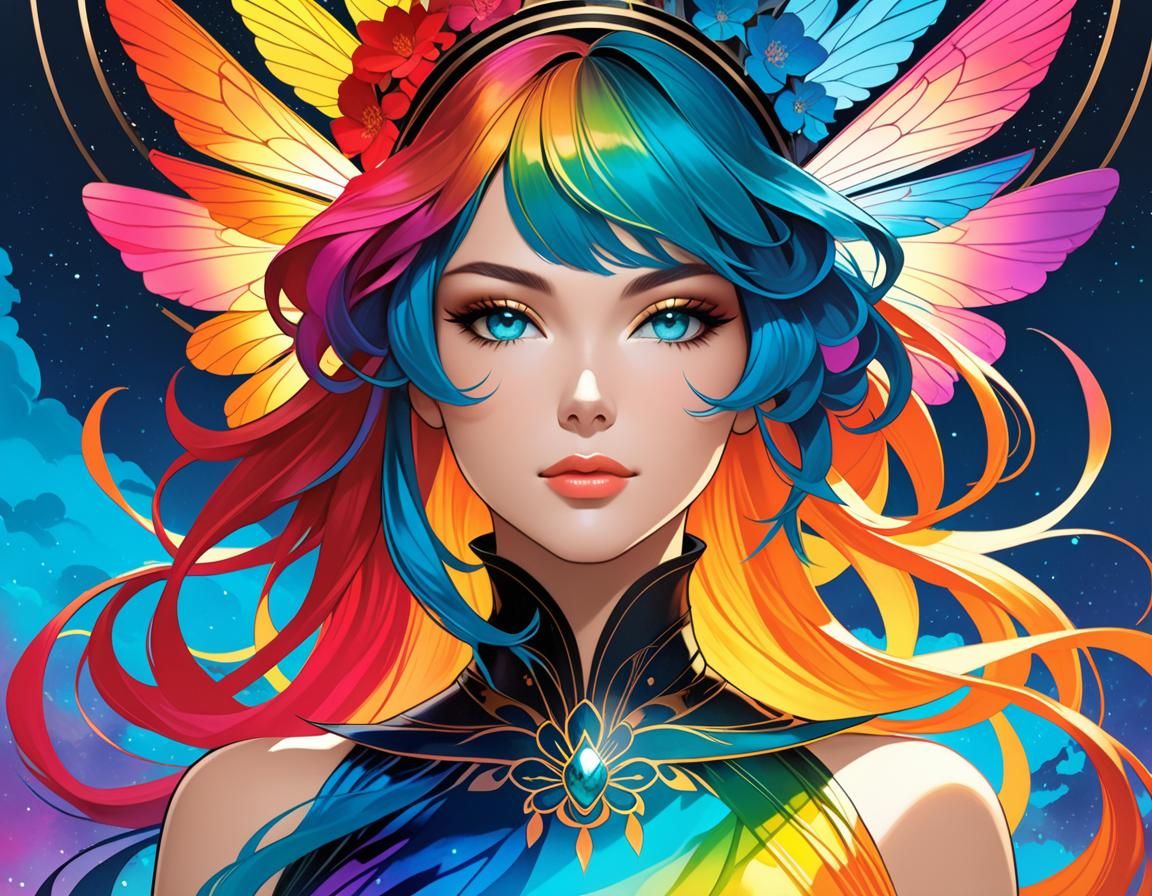 Luminous Crystal Trees in Emerald Fantasy Landscape