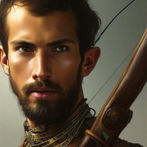 Artificer Portrait: Scale Mail, Crossbow, Detailed Digital A...