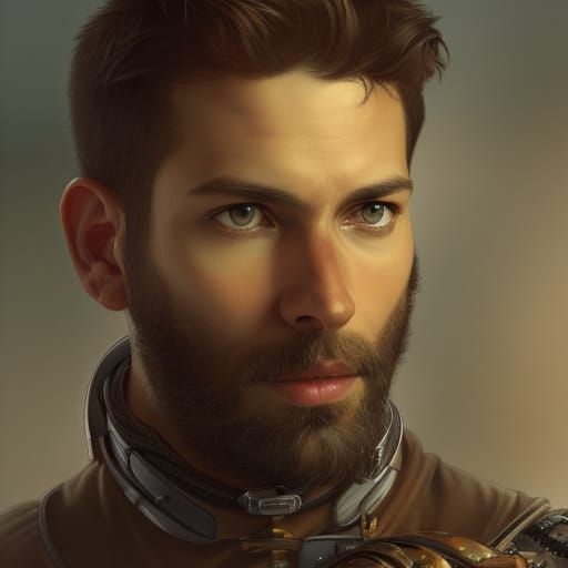 Artificer Portrait in Hyperdetailed Digital Art Style