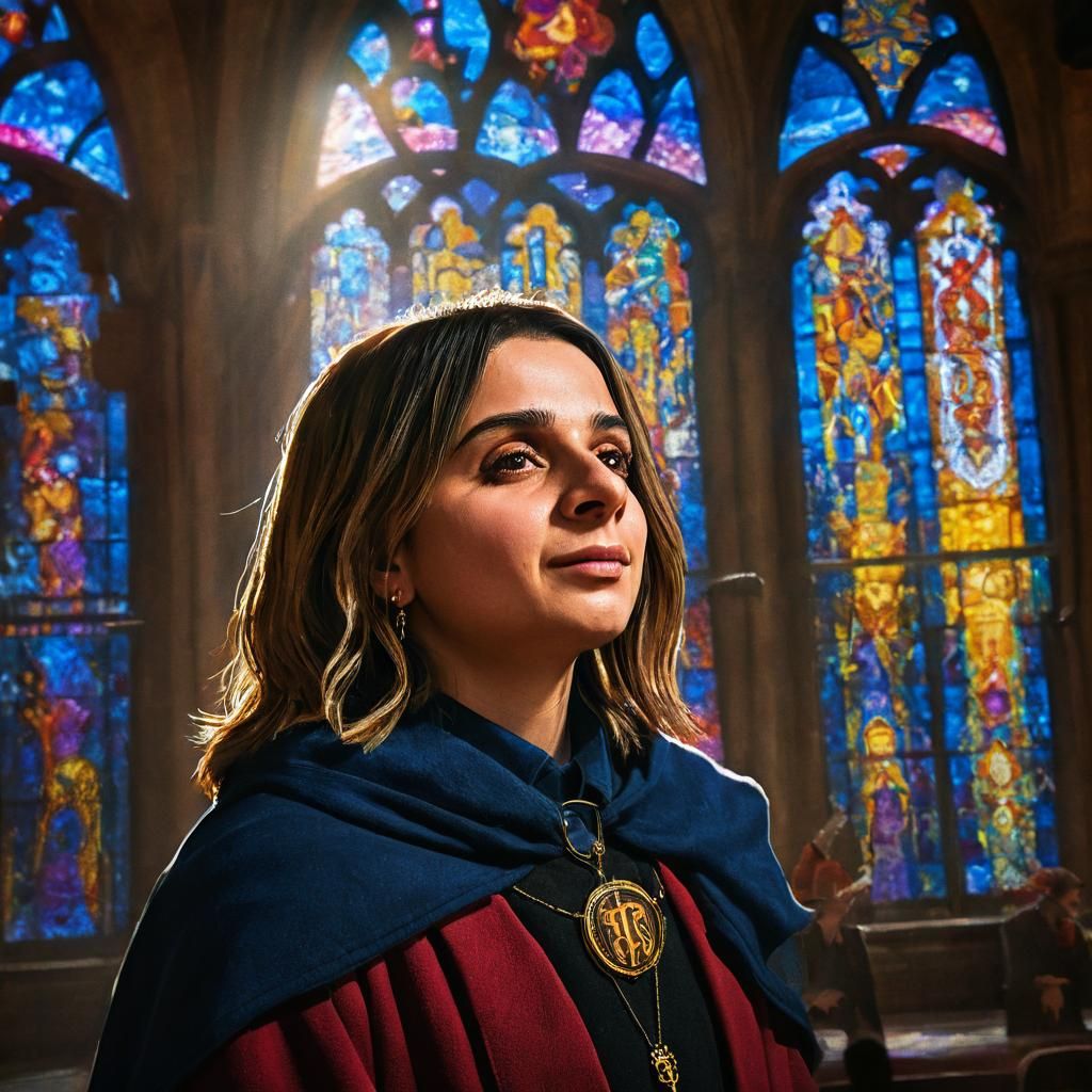 Gryffindor Wizard Portrait in Grand Hogwarts Hall