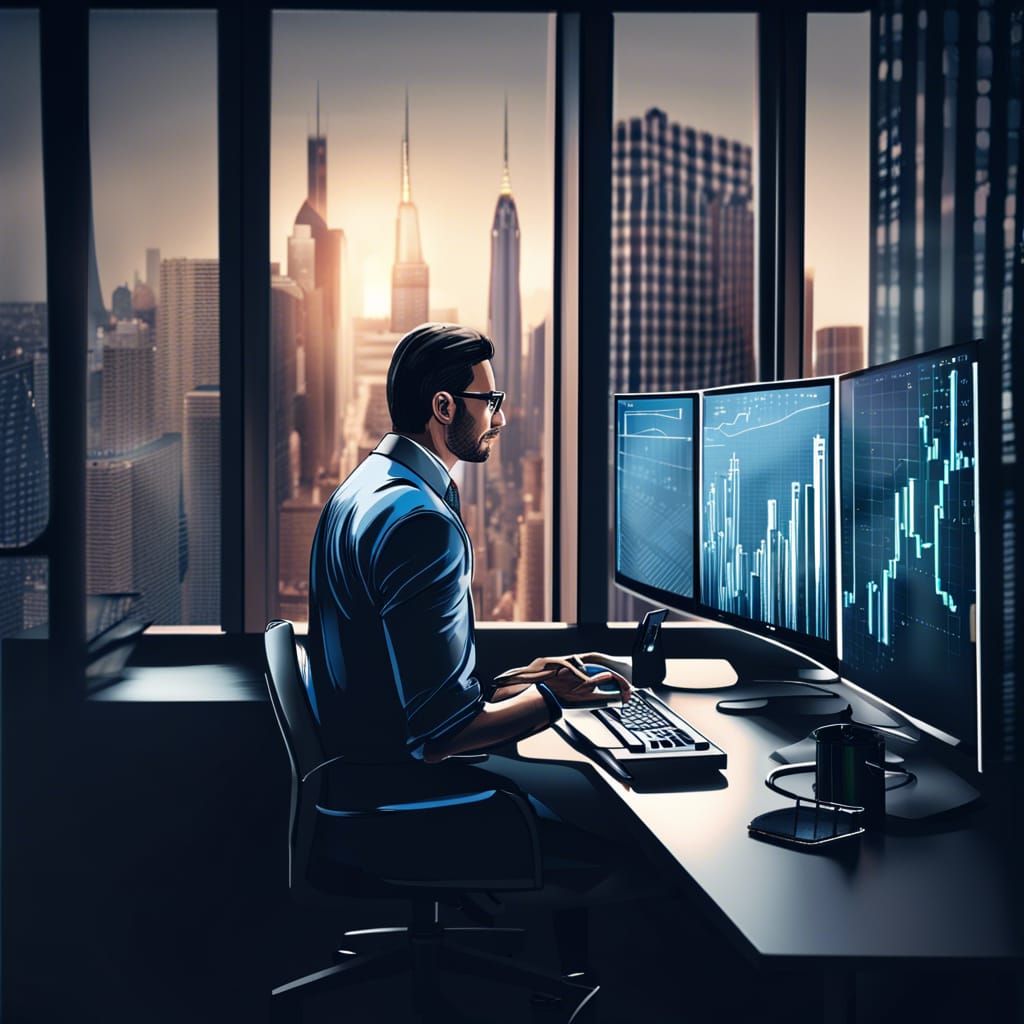 A Man trading futures in New York City