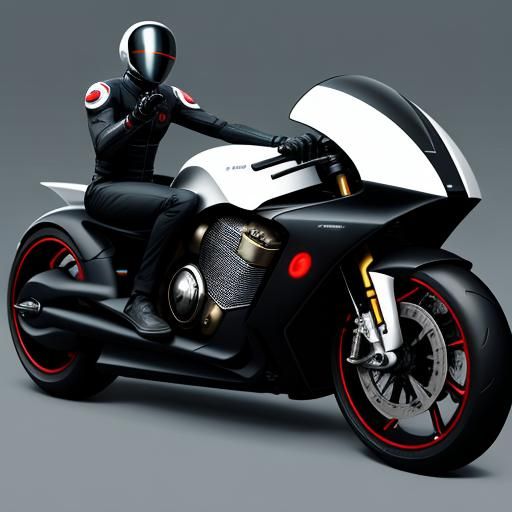 Futuristic Alien Motorcycle: Retro Concept Art