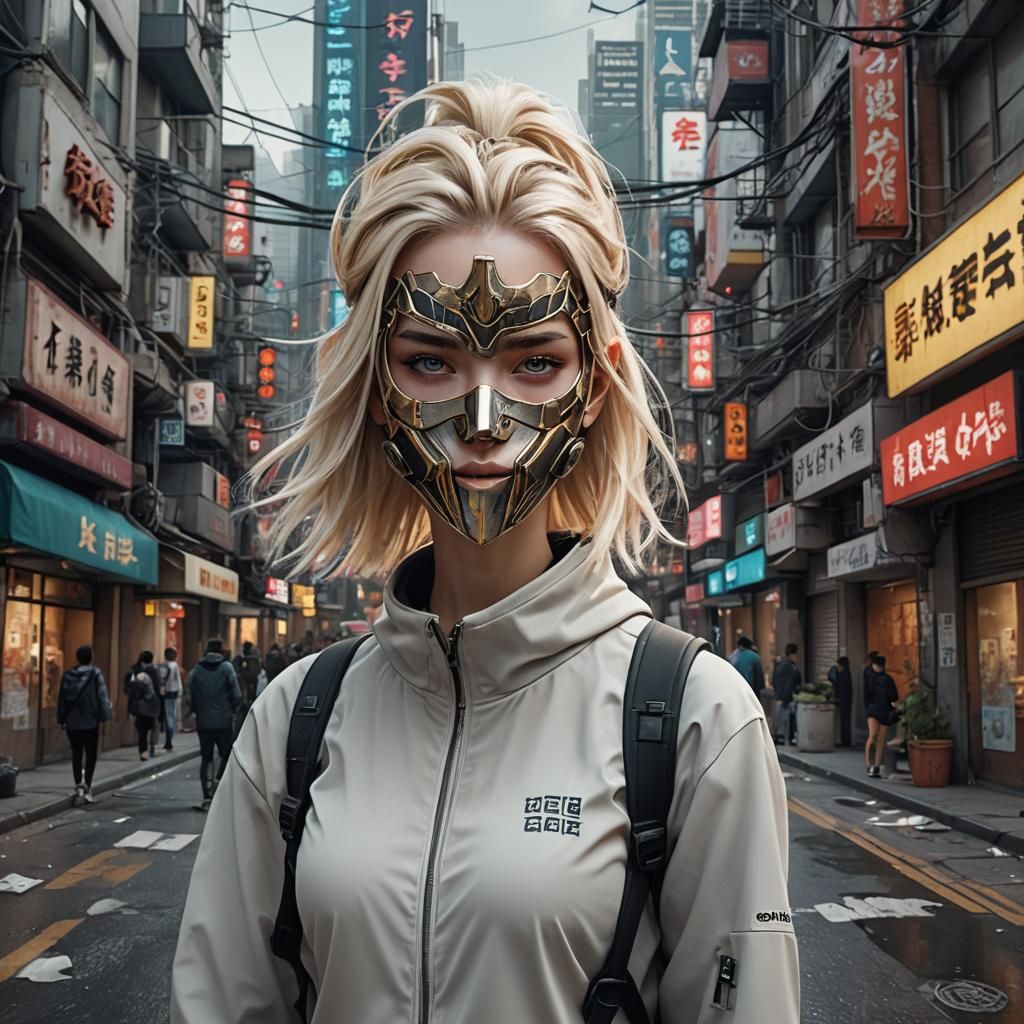 Noora in a street outfit walking in Seoul