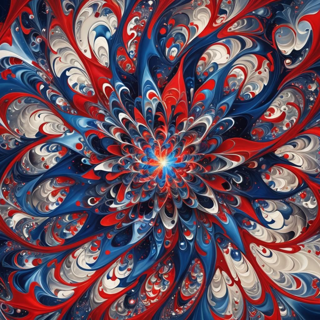 Fractal Starscape in Abstract Expressionist Style