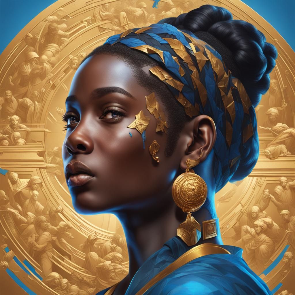 Black History Month: Love and Happiness in Gold and Blue